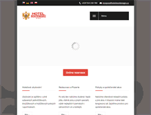 Tablet Screenshot of hotelmontenegro.cz